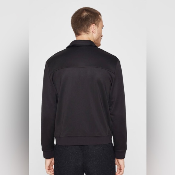 NWT Club Monaco Tech Terry Jacket Black Zippered Sz L Style Number: 633303 moto - Picture 2 of 5